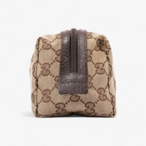 Gucci Cosmetic Pouch Beige And Ebony GG Supreme Canvas | Luna Bags