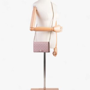 Gucci Bow Continental Chain Wallet Pink Guccissima Leather | Luna Bags