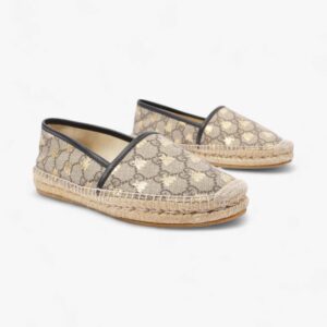 Gucci GG Bee Espadrille GG Supreme / Gold Canvas EU 36.5 UK 3.5 | Luna Bags