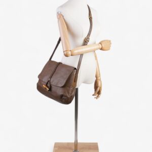 Gucci Bamboo Flap Brown Leather | Luna Bags