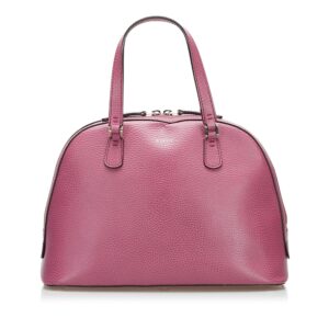Gucci Lady Dollar Dome Satchel Leather | Luna Bags