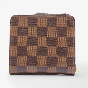 Louis Vuitton Compact Zip Around Wallet Damier Ebene Coated Canvas | Luna Bags