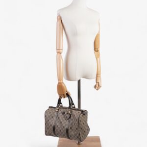 Gucci Boston Bag GG Supreme / Red / Green Coated Canvas | Luna Bags