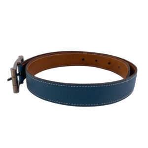HERMES belt leather blue reversible 65 | Luna Bags