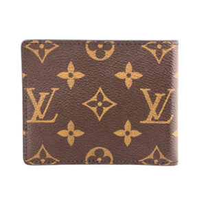 LOUIS VUITTON Bill Compartment M42139 Leather, Macassar Brown Monogram Portefeuille pants | Luna Bags