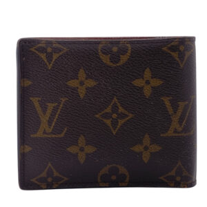 LOUIS VUITTON Bifold Wallet M62288 leather Brown Compact wallet Monogram Portefeuille Marco NM mens Used | Luna Bags