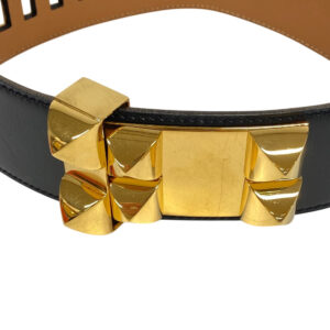 HERMES belt leather black Medor Cory Edssian Women(Unisex) Used | Luna Bags