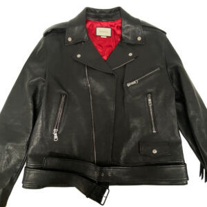 GUCCI Riders jacket 442668 Lambskin, Leather black TIGER EMBROIDERED BIKER JACKET mens 54 Used | Luna Bags