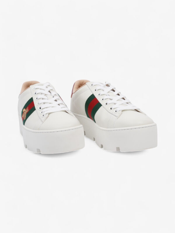 Gucci Ace Platform Sneakers White  / Green / Red Leather EU 35.5 UK 2.5 | Luna Bags