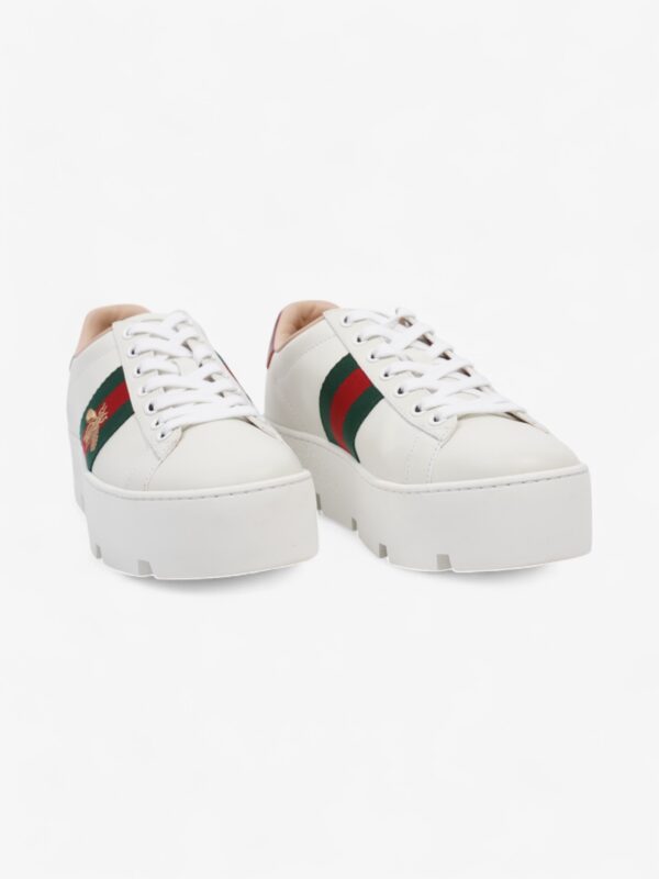 Gucci Ace Platform Sneakers White  / Green / Red Leather EU 35.5 UK 2.5 | Luna Bags