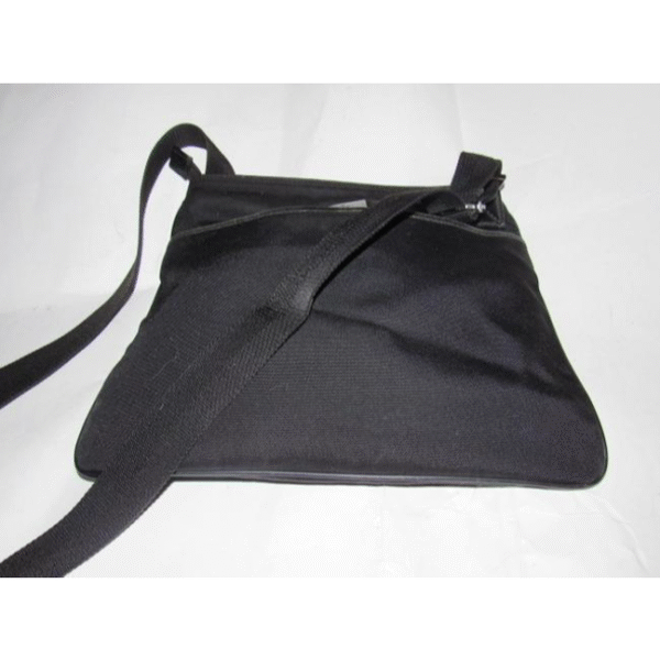 Gucci Vintagegucci Pursesdesigner Purses Black Leather And Canvas With A Nylon Strap Canvasleather M | Luna Bags