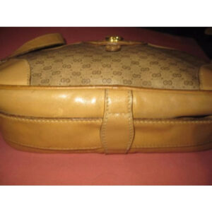 Gucci Vintage Hobo Shades Of Brown Leather Coated Canvas Cross Body Bag | Luna Bags
