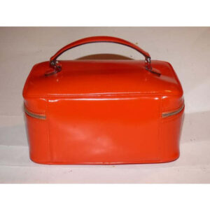 Gucci Vintage Reddish Orange Glossy Leather Satchel | Luna Bags