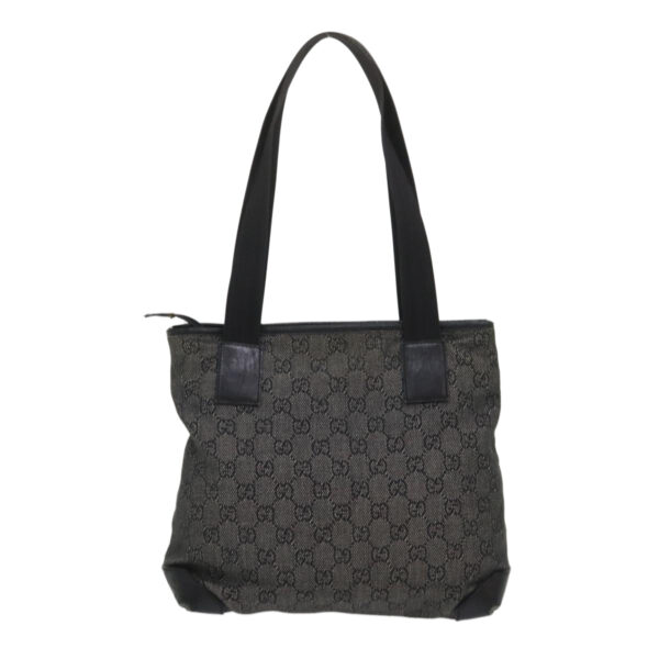 GUCCI GG Canvas Shoulder Bag Leather Black 28893  ac2029 | Luna Bags