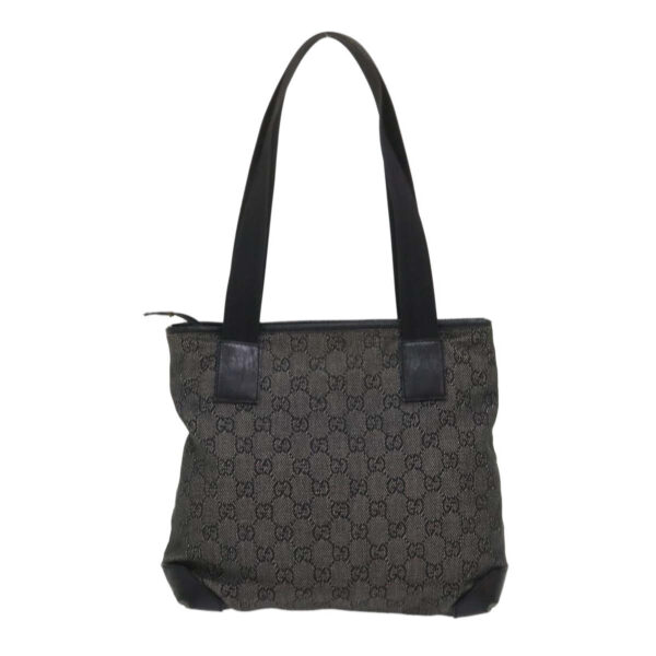 GUCCI GG Canvas Shoulder Bag Leather Black 28893  ac2029 | Luna Bags