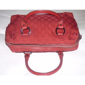 Gucci Hobo Red Canvas And Leather Satchel | Luna Bags