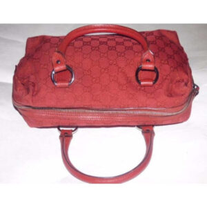 Gucci Hobo Red Canvas And Leather Satchel | Luna Bags