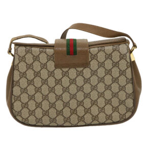 GUCCI Web Sherry Line GG Canvas Shoulder Bag Beige Red Green  ar6721 | Luna Bags