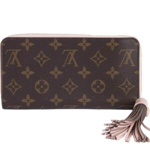 Louis Vuitton M62402 Long Zip Around Wallet With Tassel Monogram Canvas Pink Interior | Luna Bags