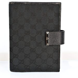 Gucci Gg Canvas Planner Cover Black | Luna Bags