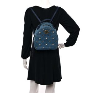 Gucci Kura Denim Matelasse Cubic Pearl | Luna Bags