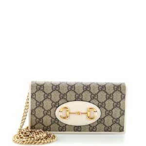 Gucci Horsebit Chain Wallet Gg Coated | Luna Bags