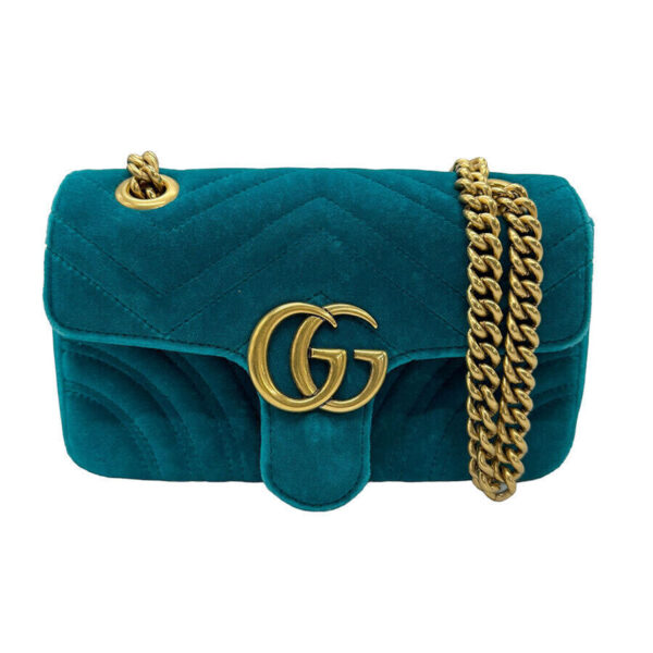 Gucci Gg Marmont Shoulder Bag Green | Luna Bags