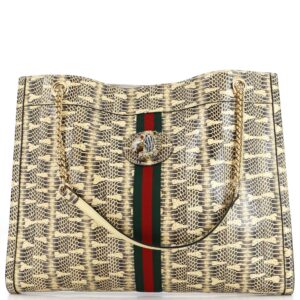 Gucci Rajah Chain Tote Snakeskin Large | Luna Bags