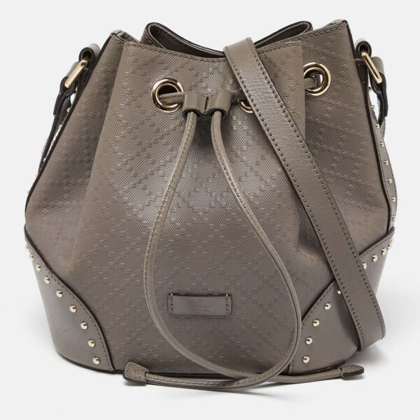 Gucci Grey Diamante Leather Medium | Luna Bags