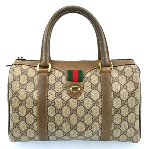 Gucci Web Sherry Line Boston Bag Pvc | Luna Bags