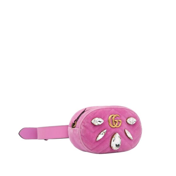 Gucci Gg Marmont Pink Velvet Fabric | Luna Bags