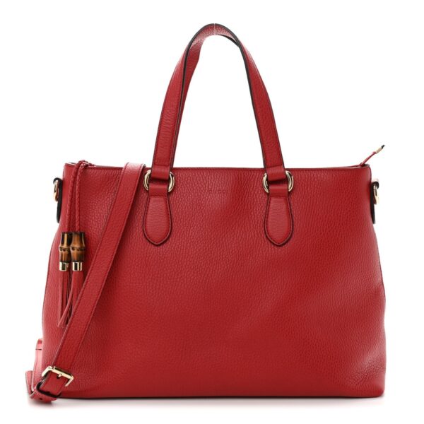Gucci Calfskin Bamboo Tassel Top Handle | Luna Bags