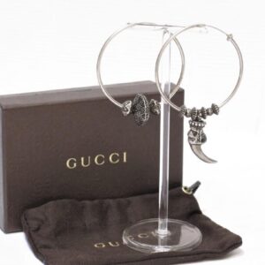 Gucci Hoop Earrings Silver Swing | Luna Bags