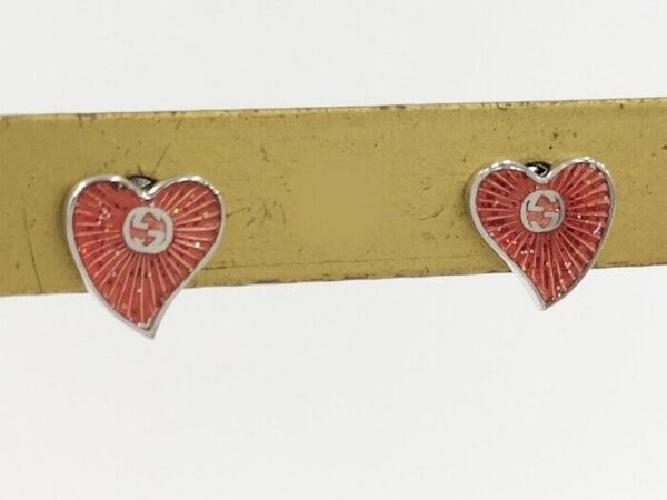 Gucci Earrings Heart Motif Silver Ladies | Luna Bags