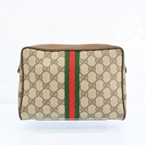 Gucci Web Sherry Line Clutch Bag Gg Pvc | Luna Bags