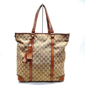 Gucci Hand Bag Brown Canvas | Luna Bags