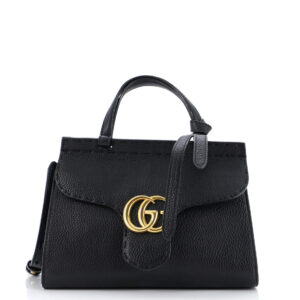 Gucci Gg Marmont Top Handle Bag Leather | Luna Bags