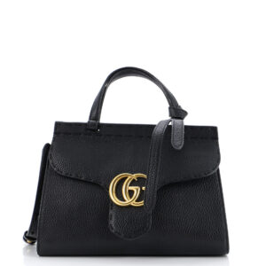 Gucci Gg Marmont Top Handle Bag Leather | Luna Bags