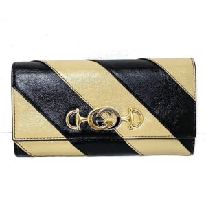 Gucci Zumi Beige Black Leather - | Luna Bags