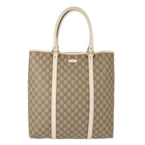 Gucci Gray White Gg Tote Handbag | Luna Bags