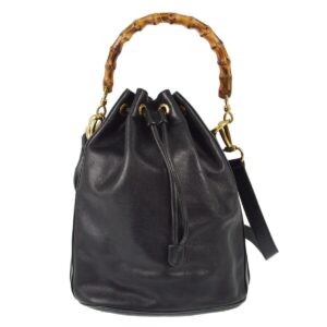 Gucci Black Bamboo 2Way Drawstring | Luna Bags