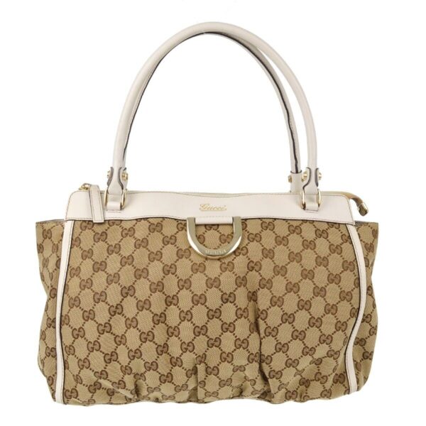 Gucci Beige White Gg Tote Handbag | Luna Bags