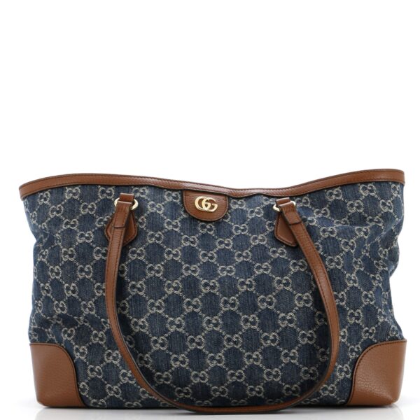 Gucci Ophidia Shopping Tote Gg Denim | Luna Bags