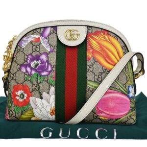 Gucci Gg Pattern Ophidia Flora Shoulder | Luna Bags