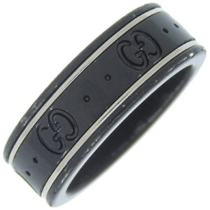 Gucci Icon Ring Gg Black Plastic/K18 | Luna Bags