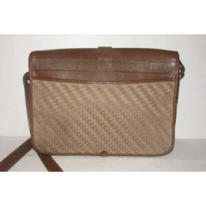 Gucci Vintage Beige Square G Logo Print Canvas And Brown Leather | Luna Bags