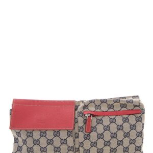 Gucci Beige & Blue Monogram Belt Bag | Luna Bags