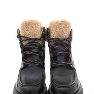 Gucci Black Romance Shearling & Leather Boots SZ 39 NWT | Luna Bags