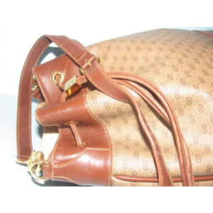 Gucci Vintage Small G Logo Print Coated Canvas And Leather With Red And Green | Luna Bags