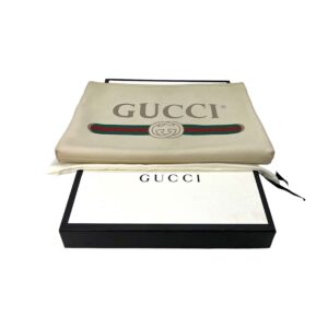 Gucci Large Graphic Print Portfolio Clutch | Luna Bags